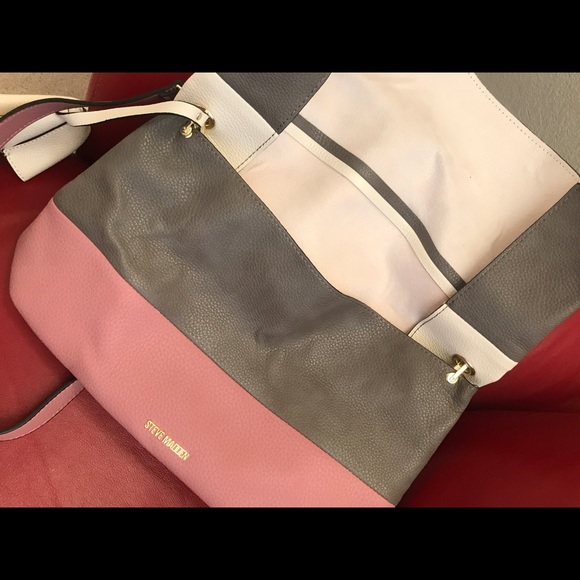 Steve Madden Fold Over Color Block Shoulder Purse - Picture 8 of 14